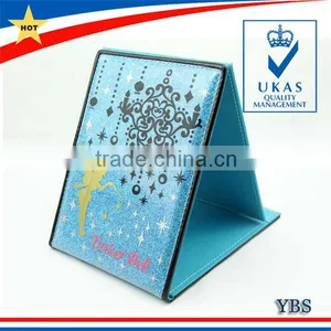 Factory Direct Sale Custom Desktop Makeup Mirror Leather Cosmetic Mirror thumbnail-1