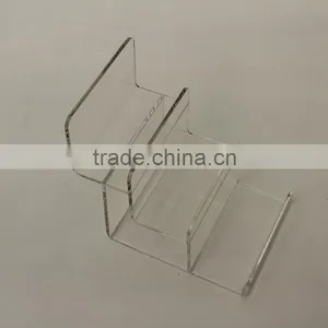 Hot Sale 3 Tiers Clear Acrylic Wallet Stand Table Display Stand thumbnail-2