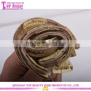2015 New Fashion One Piece Clip in Human Hair Extension 100% Virgin Remy Ombre Hair Extension Clip In thumbnail-3