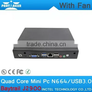 Thin Client 4G RAM 250G HDD Pentium Baytrail Mini Itx PC J2900 With Baytrail Quad-core CPU Support SIM Card Mini PC With Fan thumbnail-1