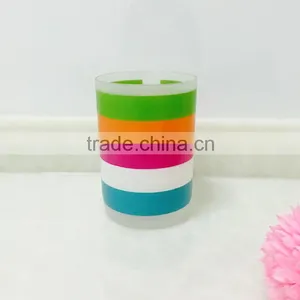 Rainbow Colourful Bathroom Plastic Cup thumbnail-6