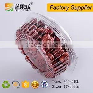 Customized Disposable Plastic Food Packaging Round Box With Lid 600g thumbnail-4