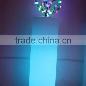 Cylindrical High Waterproof Light Flowerpot White Plastic Led Flower Pots/Led Light Garden Flower Pot thumbnail-3