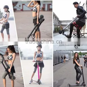 2016 New 5 Inch Foldable Electric Scooter Carbon Fiber Road Bike With Led Light thumbnail-1