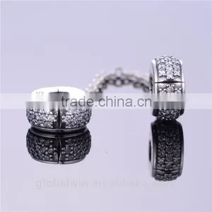 Cheap Safety Chain 925 Silver Round Clasp Pave Stones New Jewelry for Woman Bracelet S925 Logo Gemstone Silver Jewelry A008 thumbnail-3