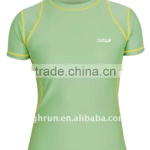 UV Protection Lycra Shirt Nylon Spandex Ladies Rash Shirts thumbnail-1