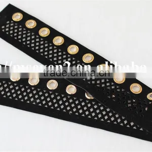 High Quality Polyester Fabric Matal Eyelet Applique Net Embroidery Collar for Sale thumbnail-4