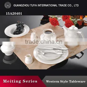 Beautiful High White Wholesale Ceramic Dinner Sets thumbnail-2