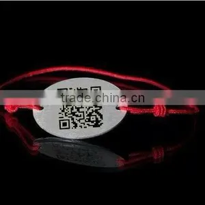 Custom Metal Engave qr Bracelet Silicone Band qr Metal thumbnail-1