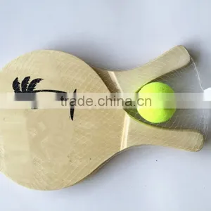 Hot Selling 38*24*1.2 cm Wooden Beach Racket Set Game thumbnail-1