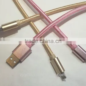 Nylon Braided Micro USB Cable Charge Data Cables Retractable Usb Cable thumbnail-4