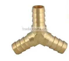 Brass Three-way y Type Hose Barb Fitting for Water Pipe thumbnail-1