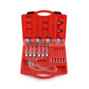 6 Cylinder Diesel Injector Flow Test Meter Adaptor Set Common Rail Tool Kit thumbnail-1