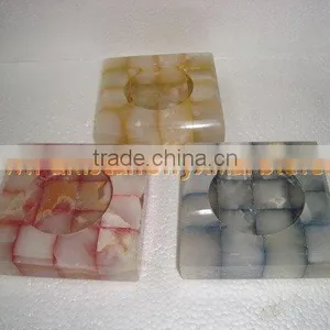 Newly Modern ONYX PATCH WORK CIGARETTE ASHTRAY HANDICRAFTS thumbnail-3
