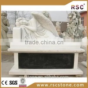 Cheap Cemetery White Granite Angel Tombstone thumbnail-1