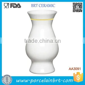Classic Home Decor Ceramic Gold Rim Vase thumbnail-1