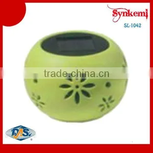 Garden Decorative Ceramic Solar Plant Pot Lights thumbnail-1