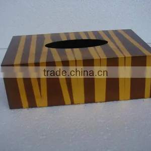 High Quality Best Selling Lacquer Rectangle Metallic Gold Tissue Box From Vietnam thumbnail-1