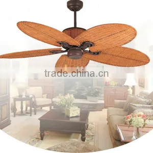 Ceiling Fan With Real Bamboo Blades and Reverse Control 52" thumbnail-1
