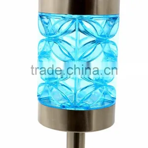 12pk Stainless Steel Solar Deco Garden Lawn LED Path Light thumbnail-2