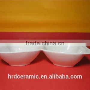 19.5*8.7*3.8cm Star Hotel White Ceramic Dinner Plate Apple Shape Dish thumbnail-1