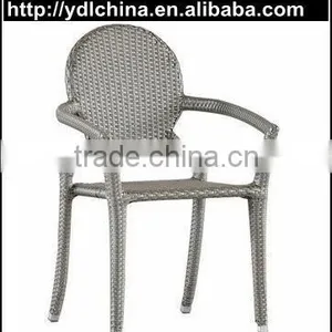 Aluminum Frame Rattan Wicker Dining Chair thumbnail-1