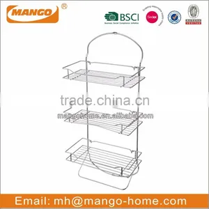 Chrome Plating Metal Wire Bathroom Corner Shelf thumbnail-6