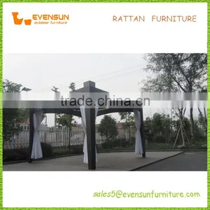 Synthetic Rattan Showerproof Gazebo With Curtain thumbnail-2