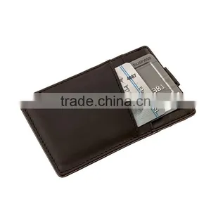 New Design Full Grain Leather Slim Pull Tab Leather Credit Card Holder With RFID Blocking thumbnail-1