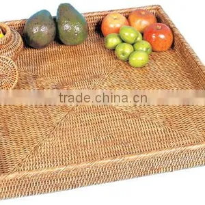 Natural Rattan Storage Serving Tray thumbnail-5