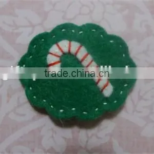 2017 No Slip Wool Felt Clip With Candy Cane Made in China thumbnail-1