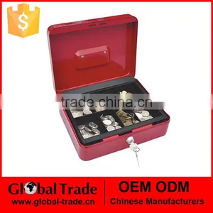 451513 Good Money Safe Deposit Box Metal Home Security Key Cash Coin Box thumbnail-1