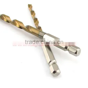 13pcs/set Titanium Coated HSS Twist Drill Bit Set for Metal Power Tools Drill Accessories With 1/4" Hex Shank thumbnail-5