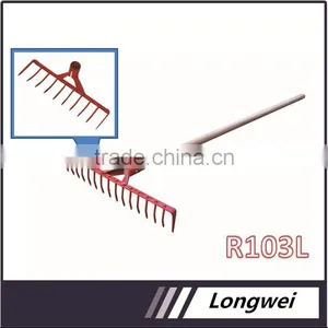 R103 Steel Material Red Paint Sprayed Farming Tools&Garden Tools Rake thumbnail-3