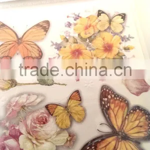 Multi Color Butterfly & Rose Design Sticker, Decorative Shinny Glitter Sticker thumbnail-2