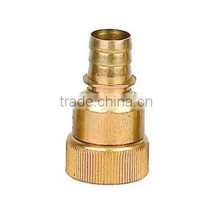 1/2" 5/8" 3/4" 1" Solid Brass Barbed End Thread EU US Universal Hose Coupling thumbnail-1