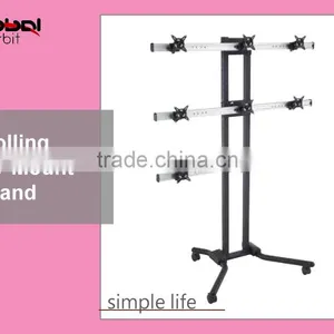Video Wall Mount Rolling Portable LED TV Mounting Bracket Stand thumbnail-3