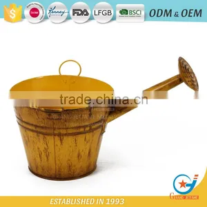 10 Inch Garden Unique Powder Coated Coloured Metal Plant Colored Flower Pots Coloured Plant Pots Metal thumbnail-1