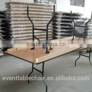 30*96" PVC Table Edge Plywood Wooden Foldable Table thumbnail-4