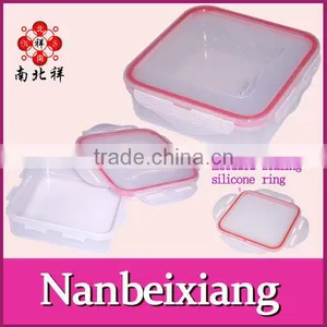 Convenient Square Type Plastic Food Storage Container Crisper With Leakproof Cover thumbnail-1