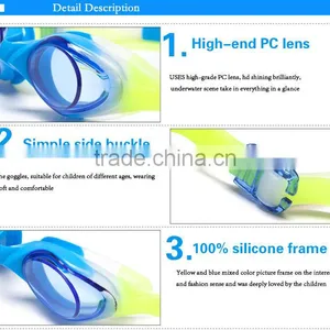 High Quality Wholesale Watersports Kids PC Durable Comfortable Swimming Glasses thumbnail-2