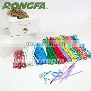 4mm x 4 Inch Biodegradable Pre Cut Paper Twist Ties thumbnail-1