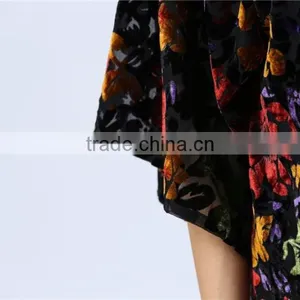 Colourful Burnout Velvet High Quality Fabric Women Kimono Cardigan With Tassel Hem Detail thumbnail-6
