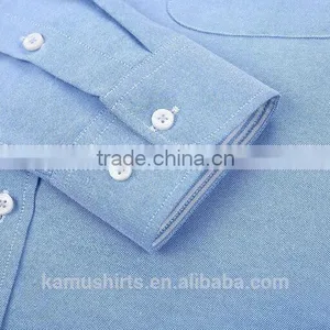 Mens Long Sleeve Dress Shirts Cotton Oxford Shirts thumbnail-4