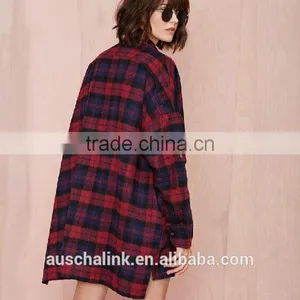 Hot Sale Summer Custom Western Women Plaid Shirt Factory Price thumbnail-4