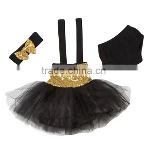 Wholesale Tulle Fluffy Ballet Baby Tutu Skirt For Girls Colorful Sequin Casual Dress Set thumbnail-2