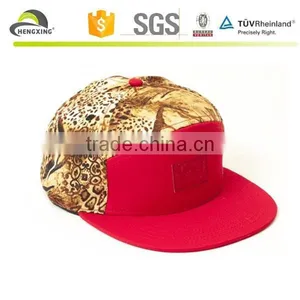 2015 Fashion Custom 6 Panel Snapback Hats With Embossed Leather Label thumbnail-2