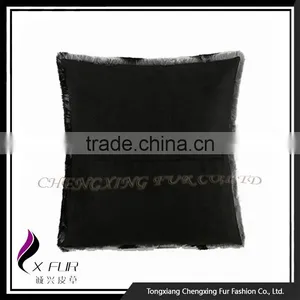 CX-D-103 Excellent Decorative Rex Rabbit Fur Cushion Covers thumbnail-5