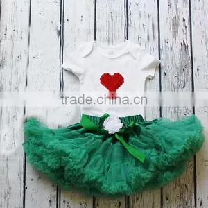 2015 Newest Christmas 100% Cotton Rose Flowers Pettiskirt Sets Kids TuTu Dress thumbnail-3