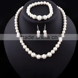 Zm33251a Classic Bridal Wedding Accessories New Model Pearl Jewelry Necklace Set thumbnail-1